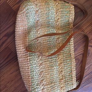 Straw vintage purse